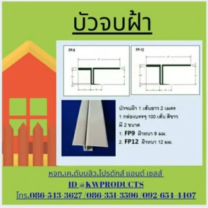 บัวจบฝ้า/ตัวจบฝ้า 9มม.